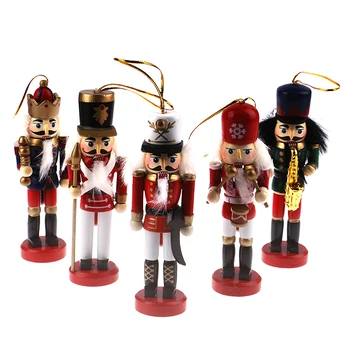 5Pcs Lemn spargatorul de Nuci Papusa Soldat Figurine Miniaturale de Epocă, Lucrări de Păpuși de Anul Nou Crăciun Ornamente de Decor Acasă