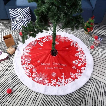 Pomul de crăciun Fusta, 48inch Fulg de nea de Model de Pluș Copac Rogojini pentru Petrecere Decoratiuni