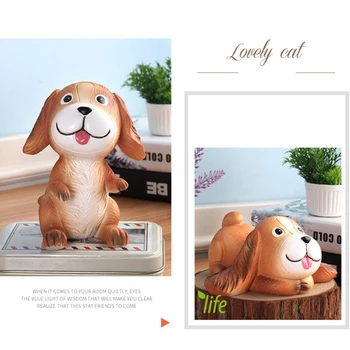 Desene Animate Rășină Câine Figurine Artware Ambarcațiuni Câine Acasă Decorative Modele De Jucărie Set Punny Rășină Creative Auto Ornament Copil Desert Cadou