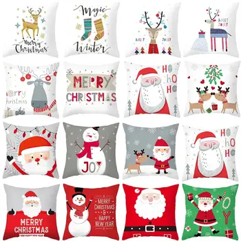 Crăciun Moș Crăciun Pernele De Acoperire Merry Christmas Ornament 2020 Xmas Fețe De Pernă Navidad Cadou Decoratiuni De Craciun Pentru Casa