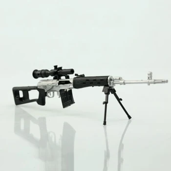 NOI DIY Asambla pistol de plastic jucarii model de acțiune figura 1/6 rusă sniper rifle argint SVD cadouri pentru copii