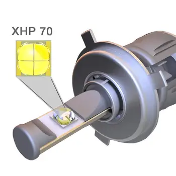 Autmens XHP70 faruri LED 12000lm X70 Led lampa H4 H7 H11 H13 H16 9004 9005 9006 9007 Obiectiv Chips-uri Auto LED Far
