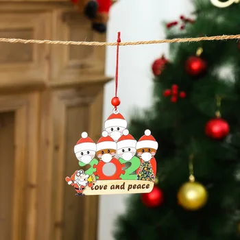 Masca din lemn ornamente pentru pomul de craciun decoratiuni de anul Nou 2021 decoratiuni de craciun pentru casa Xmas Navidad 2021 Noel Cadouri
