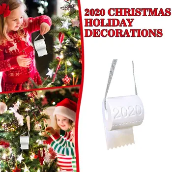 B Pom de Crăciun Agățat Hârtie Igienică Criză Ornament Decor 2020 Amuzant Decor Acasă Ornamente Decor de Vacanță Pandantiv 1019