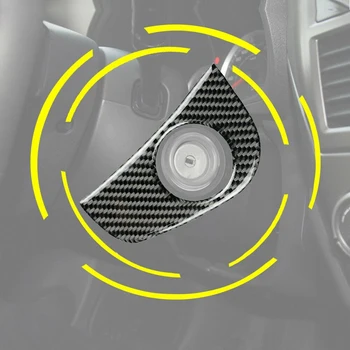 Fibra de Carbon Gaură de Cheie de la Comutatorul de Pornire Buton Autocolant Trim Fit pentru Subaru Forester XV Crosstrek WRX STI-2019