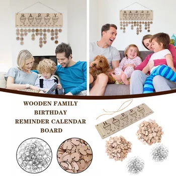 Lemn de Naștere Memento Calendar Bord Partidul de Perete Acasă DIY din lemn decorationsCrafts moda simplu agățat de ornament 2021