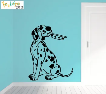Autocolante De Perete Bucatarie Dalmatian Puppy Dog Pet Castron De Vinil Decal Imagini De Fundal