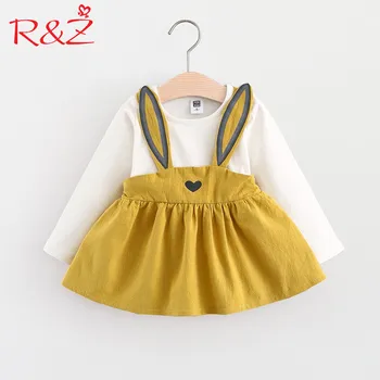 R&Z Rochii pentru Copii 2019 Vara Noi Fete pentru Copii Haine de Bumbac Iepure Mini-Linie Bebelus Rochie de Printesa Drăguț Bumbac Îmbrăcăminte pentru Copii k1