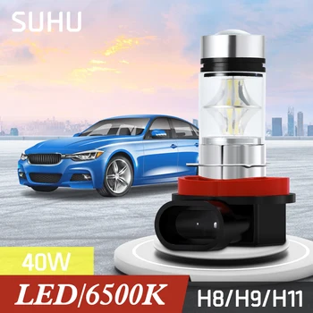 SUHU 2 buc H8 H9 H11 LED Lumina de Ceață Conversie Kit de Becuri de Mare Putere 6500K 40W Canbus Auto Far Ceata Becuri Accesorii Auto