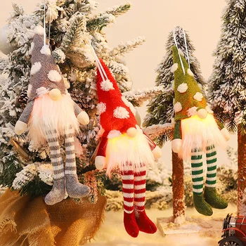 Crăciun fără Chip Gnome Lumina LED-uri de Crăciun Copac Agățat Ornamente Petrecere Acasă Decor Cadou de Vacanță de Crăciun Decorare