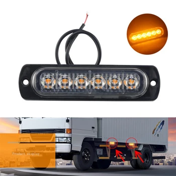 1BUC 6 LED-uri 12V Partea Indicatorul luminos Lampă de poziție pentru Camion Remorca Alb/Rosu/Galben/Albastru Partea de Lumini de poziție Lampă