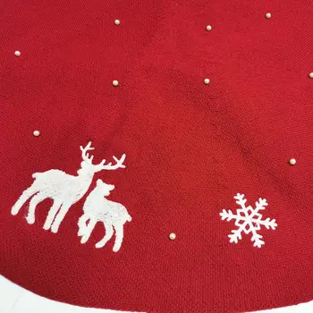 48 Inch Pom De Crăciun Fusta Tricotate Margele Podea Covoras Capac Ornament De Crăciun Decor