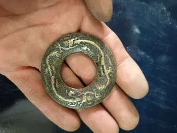 Stil antic CHINEA POPULARE Colectie vechi Sculptate în bronz circulară Monedă #336