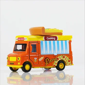1:36 Aliaj De Sunet Auto Lumina De Colectare A Trage Înapoi Turnat Sub Presiune Model De Jucărie Brinquedos Fast-Food Vehicul Auto Jucarii Pentru Copii Copii Cadou