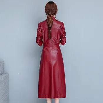 Piele naturala piele de femeie mid-lungime 2020 toamna iarna jachete de sex feminin coreeană plus dimensiune lung liber canadiană haina femei
