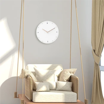 10BUC Nordic Alb Ceas de Perete pentru casa Lemn Tăcut Perete Ceasuri de Liniște Decor Acasă 12 inch Ceasuri Moderne, sufragerie, dormitor