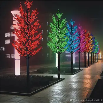 2M 6.5 metri de mare a CONDUS artificială de cireșe pom de Crăciun, lumini 1152pcs bec LED 110 220VAC ploaie fairy garden decor