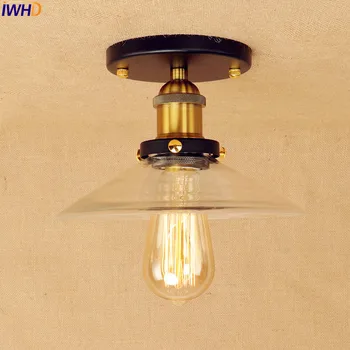 Vintage LED Lumini Plafon Corpuri de iluminat Pentru Casa de Sticla Living Industriale Edison Iluminat de Tavan Lampara Techo Plafonnier