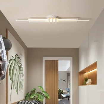 Alb negru finisat Modern cu led-uri lumini plafon pentru camera de zi, dormitor, coridor, balcon culoar Acasă 90-260V tavan lampa Iluminat