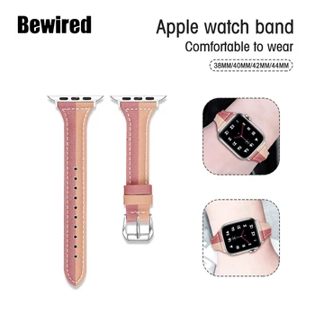 Ceas Bandă de piele pentru Apple Watch SE 6/5/4 40MM 44MM Subțire Brățară Bucla Curea pentru iWatch Serie 3/2/1 38MM 40MM Watchband Încheietura mâinii