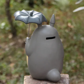 Pennybank desene animate Mini papusa drăguț Totoro DIY locului de joaca pentru copii, casa de jucărie decor pentru plante de ghiveci sclupt caseta de bani