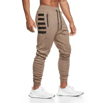 Sport Fitness de formare de funcționare barbati camuflaj pantaloni Slim-fit, cu picioarele retractabile pantaloni de bumbac de antrenament