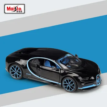 Maisto 1:24 2017 Bugatti Chiron 42 De Secunde Negru Turnat Sub Presiune Model De Masina De Curse Jucărie Cadouri Pentru Copii Nou In Cutie Livrare Gratuita
