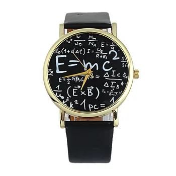 Doamnelor ceasuri de designer de Brand de Lux 2016 Fierbinte de vânzare Femei Simboluri Matematice din Piele PU Analog Cuarț Ceas relogios masculino reloj