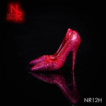 În Stoc 1/6 NRTOYS NR12 de sex Feminin din Plastic tocuri inalte Pantofi de Cristal Model se Potrivesc 12