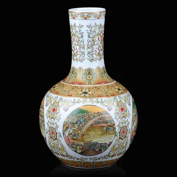 Jingdezhen ceramică vaza pictura modernă clasică Acasă Mobilier decorat camera de zi de decorare meserii