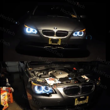 80W LED Alb Faruri Angel Eye Inel Bec lumina Zilei pentru 06-08 BMW seria 6 E63 E64 M6