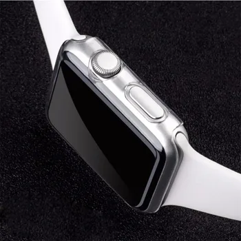 Ceas de PC-Cadru Transparent caz de Caz de protecție pentru Apple Watch 42 mm 38 mm Colorate placare acoperi shell pentru iwatch seria 1 2 3
