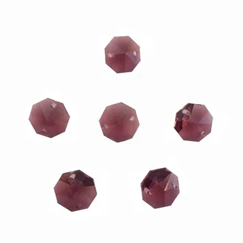 Mijloc Violet 2 Gauri 14mm Cristal Octogon Margele de Sticla 100buc/Lot Pentru Celebrarea Mare de Vânzări