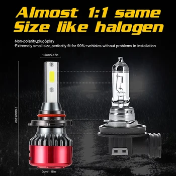 2 buc Auto lampă cu Halogen bec rezistent la apa de Înaltă Luminozitate LED-uri Auto Bec Auto Faruri Lampă Mașină de Lumina