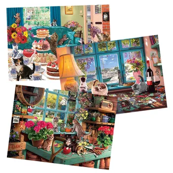Jigsaw puzzle-uri pentru Adulți Puzzle de 300 de Piese 3 Pachete 0f Mare Joc de Puzzle Jucarii si Cadouri Pentru Familie Și Prieteni Combinație de Puzzle Set