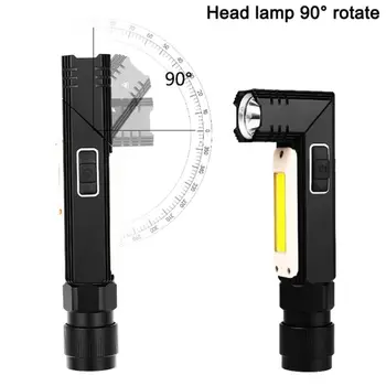 Portabil 90° Colț Multi-funcția de Lanternă Pliere Lumina de Lucru USB de Încărcare R3ME