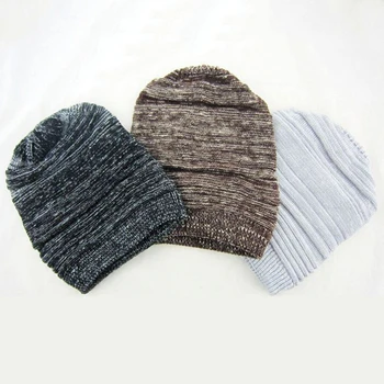 Noi 3 Culori Unisex Femei Barbati Tricot Umflat Beanie Pălărie De Iarnă Caldă Supradimensionate De Schi De Lână Tricot Capac Iarnă Pălărie Cald